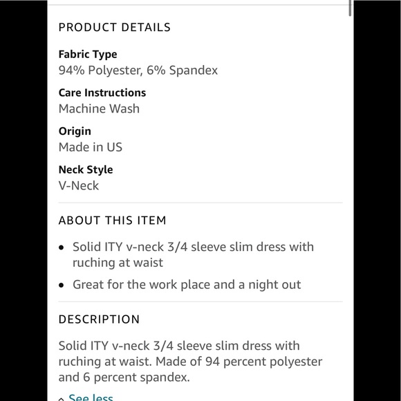 🆕NY Collection Navy Blue Dress - Picture 4 of 4